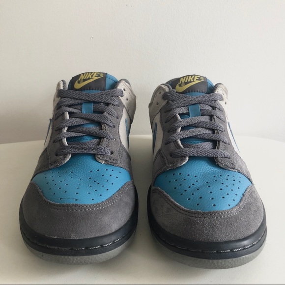 Nike Dunk Low CL aqua blue grey suede sneakers